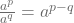 \frac{a^p}{a^q}=a^{p-q}