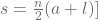 s=\frac{n}{2}(a+l)]