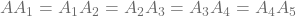 AA_1 = A_1A_2 = A_2A_3 = A_3A_4 = A_4A_5