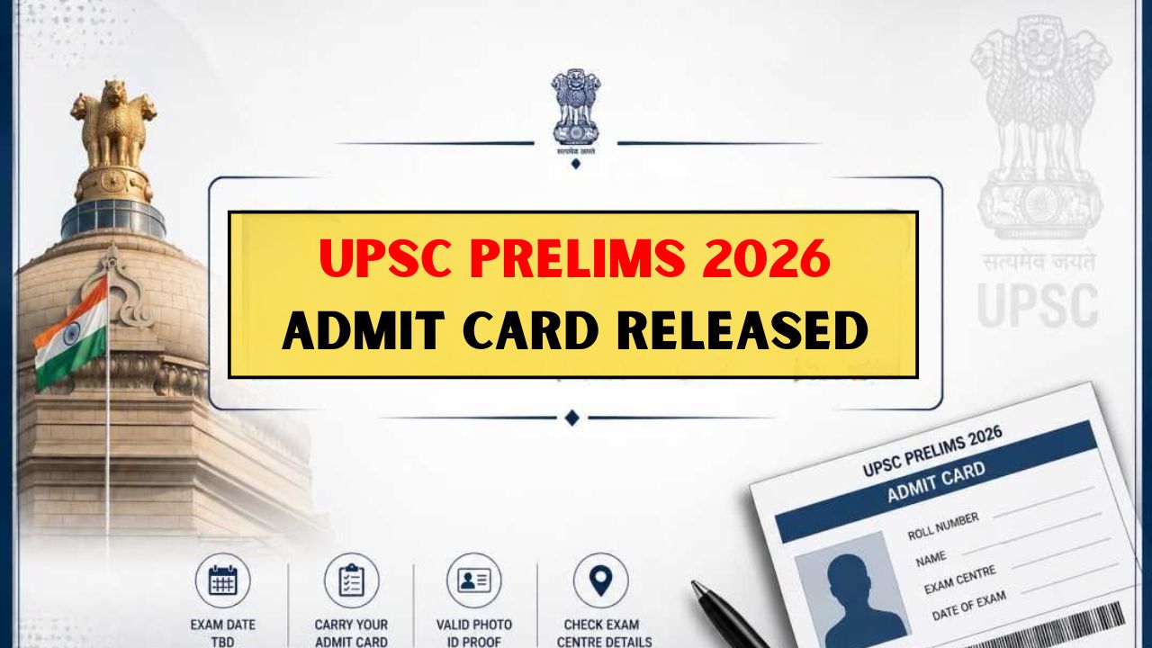 UPSC Prelims Admit Card Released